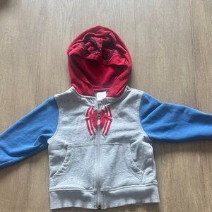 Hanna Andersson Gray Hoodie with Spider-Man Design